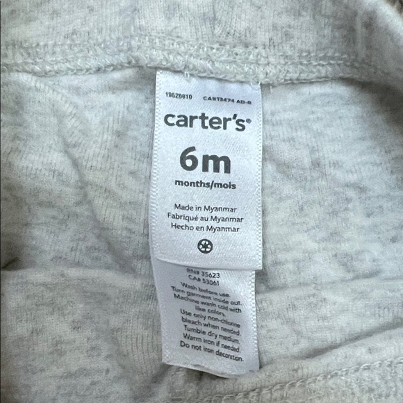 Carter's Gray Leggings with Fun Face Details - Picture 2 of 4